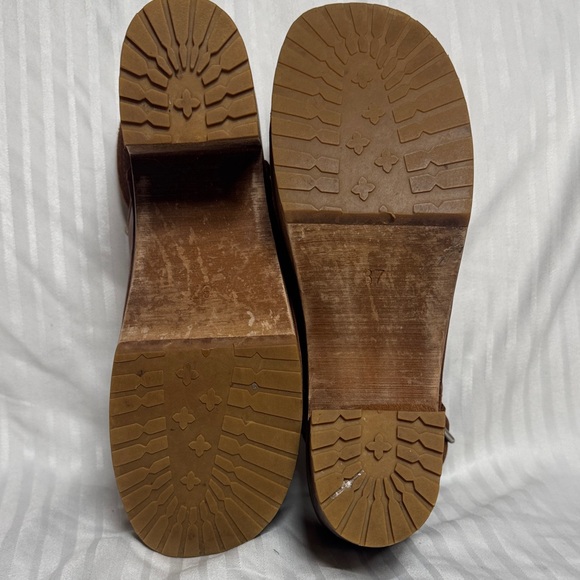 Swedish Hasbeens Brown Leather Mules - Picture 4 of 5